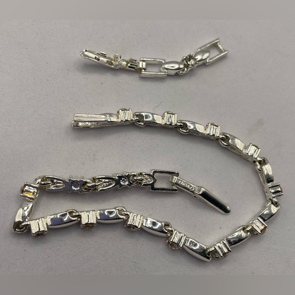 3 for $30 Vintage Avon Signed Cubic Zirconia Silver Plated Bracelet - Picture 10 of 12
